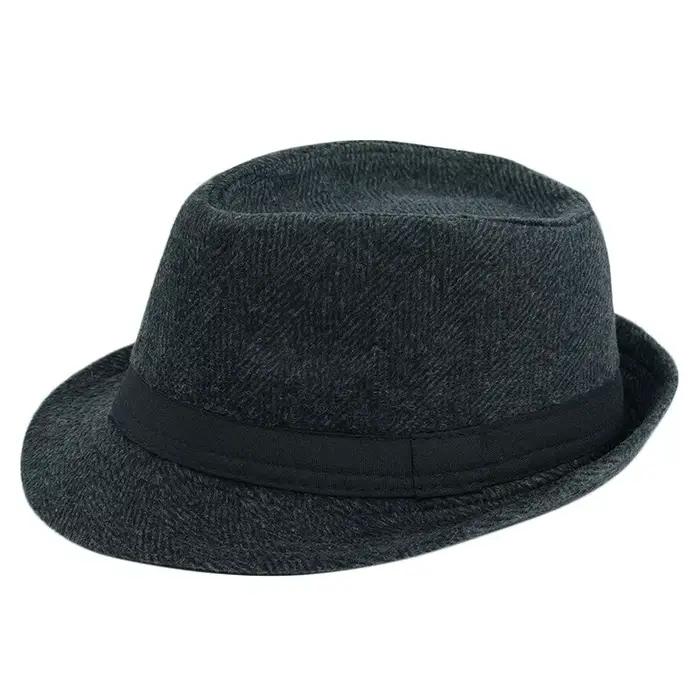 Chapeau de gentleman à carreaux en laine, style britannique, pour homme, non réglable, pour l'hiver 