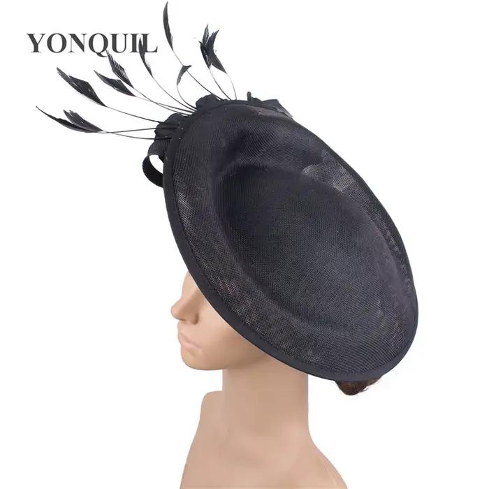 Chapeau de cocktail beige avec fleur, accessoires pour cheveux de mariage, fascinateur Derby de tri,