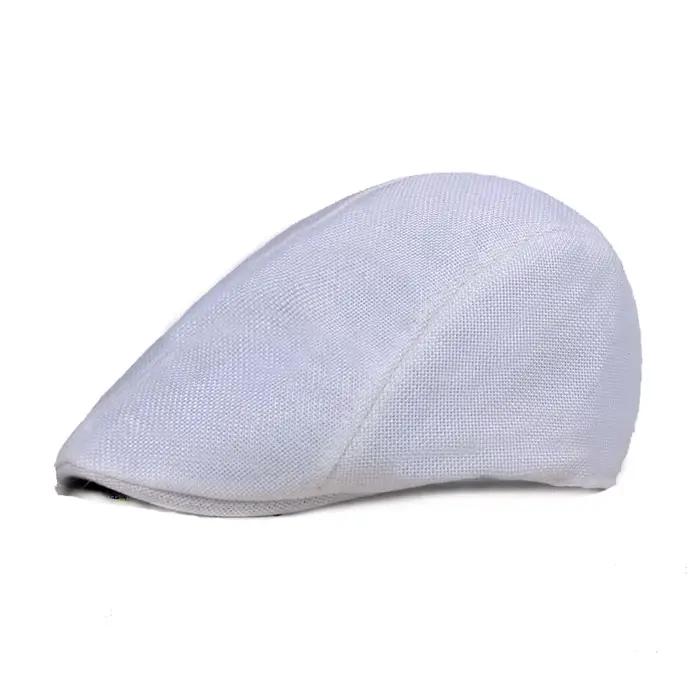 Casquettes béret en lin vintage unisexe, casquettes bec de canard, chapeaux d'extérieur, casquettes 