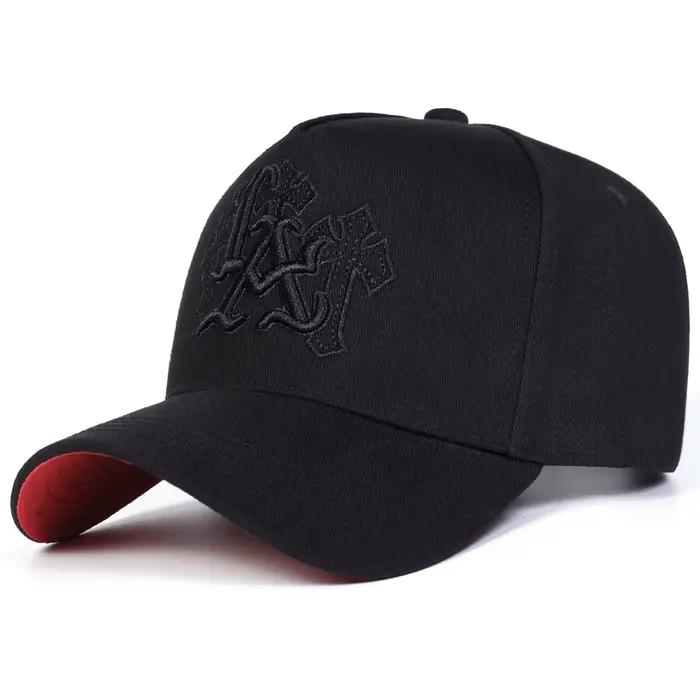 Casquette de Baseball unisexe avec lettres LA brodées croisées, chapeaux décontractés réglables pour