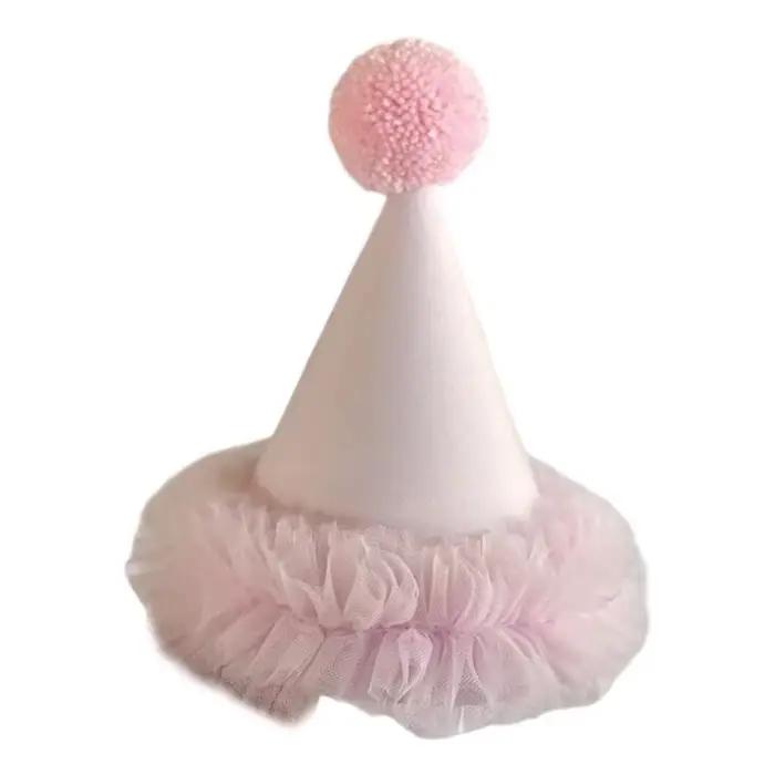 Chapeau célébration d'anniversaire filles élégant pour outil photographie peau sensible