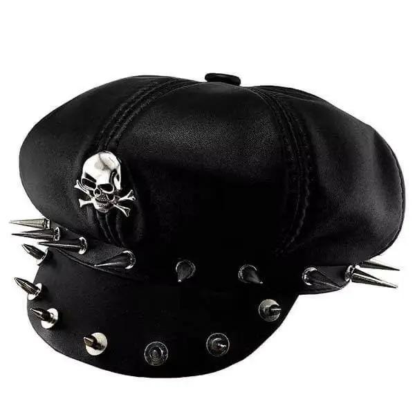 Chapeaux tendance pour hommes et femmes non grand public avec rivets, chapeaux de crâne de danse de 