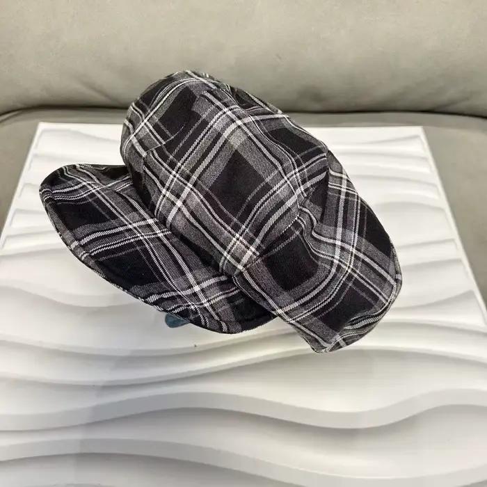 Béret Colorgrid pour femme adulte, chapeau octogonal tendance printemps-été, style décontracté europ