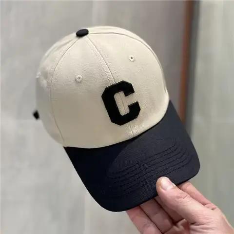 Casquette de baseball lettre C pour femmes et hommes, chapeaux de soleil d'été, sports de plein air,