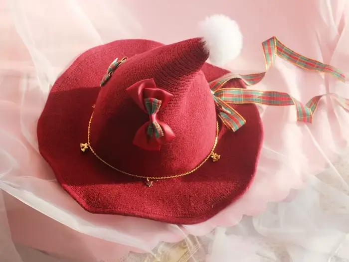 Chapeaux pointus de sorcière en dentelle faits à la main pour adultes, chapeau de chambre plus lent,