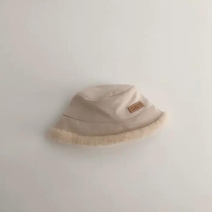 Chapeau seau pour bébé de 5 à 20 mois, chapeau d'hiver chaud doublé polaire à large bord, chapeau de