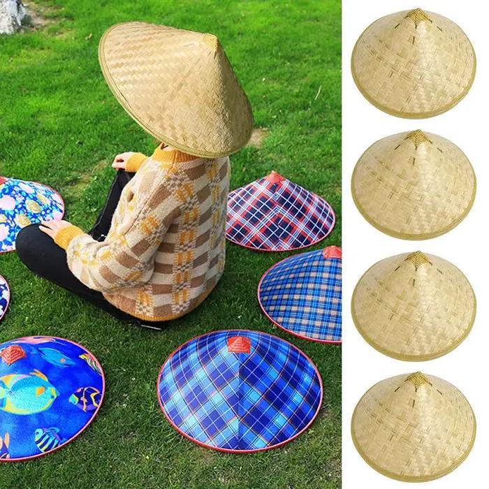 Chapeau en Bambou Tissé, Accessoires de brev, Planche Légère, Protection du Travail, Imperméable, Ch