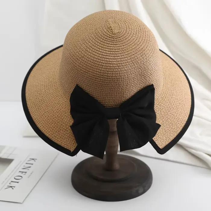 Chapeau de plage Panama K189 pour femme, chapeau d'été tendance 2022, chapeau de soleil en paille, v