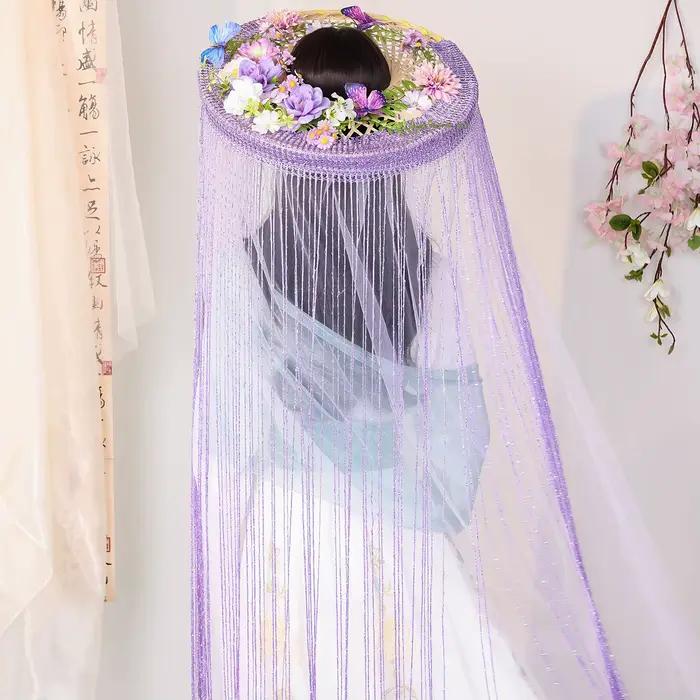 Chapeau à voile Hanfu pour femmes, casquette chinoise ancienne, chapeau en gaze pour cosplay, access