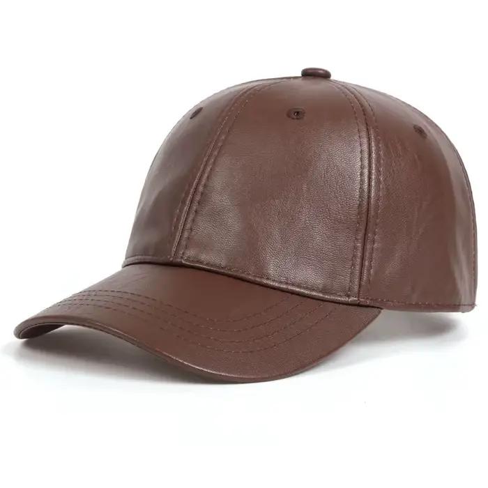 Casquette de Baseball unisexe solide pour hommes et femmes, en cuir PU, Hip Hop, Snapback, pour homm