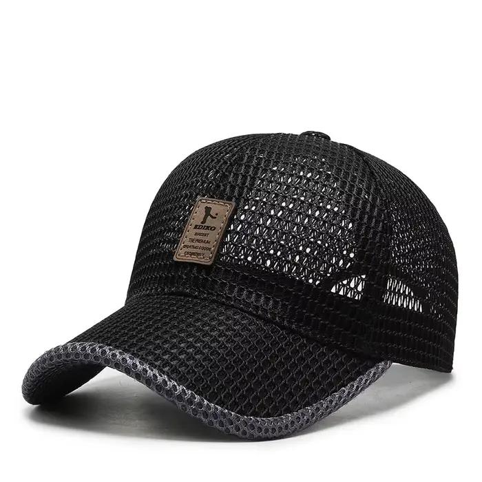 Casquettes de baseball unisexes d'été pour hommes et femmes, respirantes, en maille, à fermeture sna