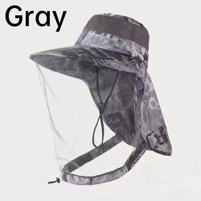 Chapeau anti-moustiques avec filet invisible, protection contre les insectes et les abeilles, chapea