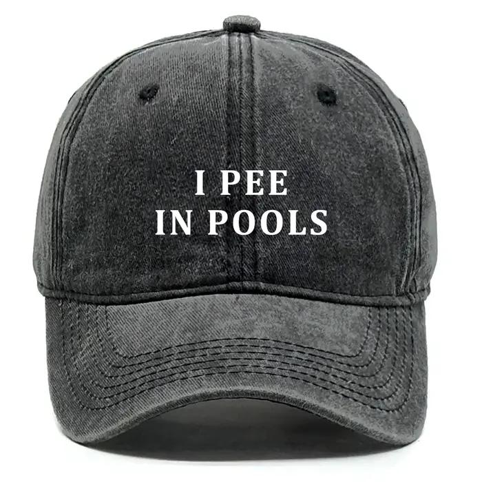 Casquette de baseball blanche imprimée « I PEE IN POOLS », réglable, tendance, légère, unisexe, pour