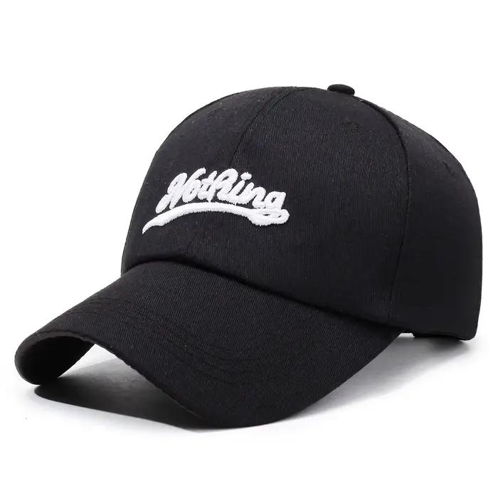 Rien lettre broderie chapeau décontracté femmes hommes grande circonférence de la tête casquette de 