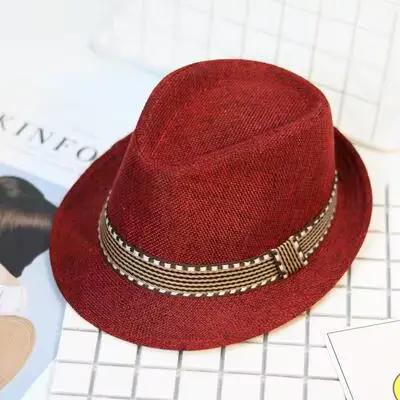 Chapeau de paille pour bébé, chapeau de jazz pour enfants, chapeau bob, chapeau de soleil, chapeau d