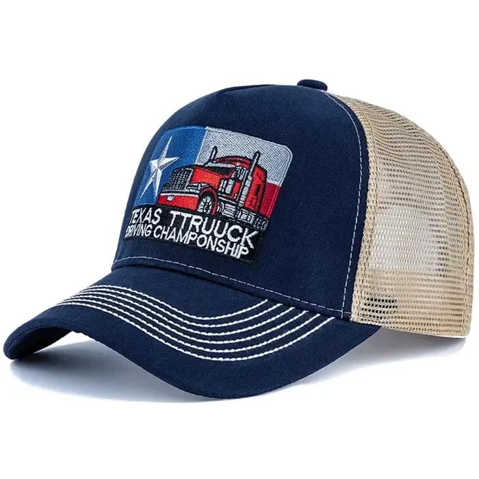 Casquette de baseball unisexe Texas brodé chapeau de camionneur casquette en maille pour hommes femm
