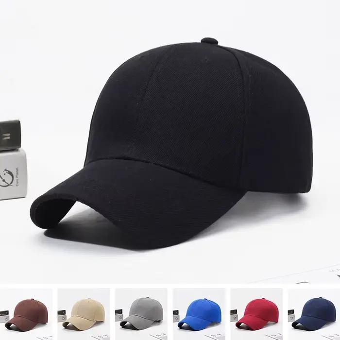 Casquette noire couleur unie Casquette de Baseball casquettes Snapback Casquette chapeaux ajustés dé