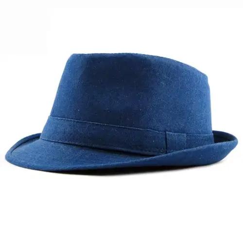 Casquette de Jazz en Coton pour Homme et Femme, Chapeau anderClassique, Derby Bowler Fedora, Uni, No