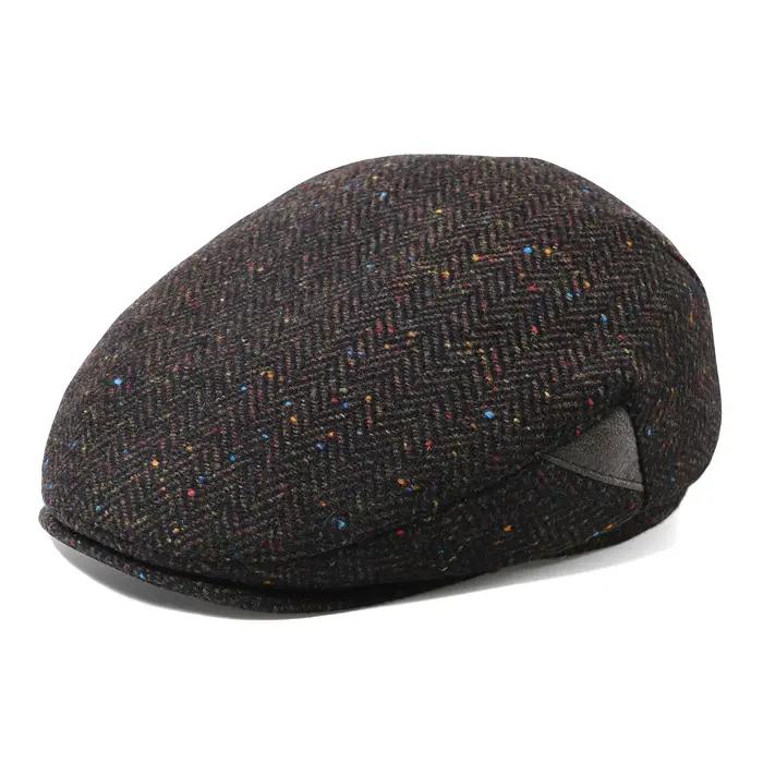 Jangoul laine Tweed chevrons casquette irlandaise hommes femmes béret taxiste pilote chapeau gavroch