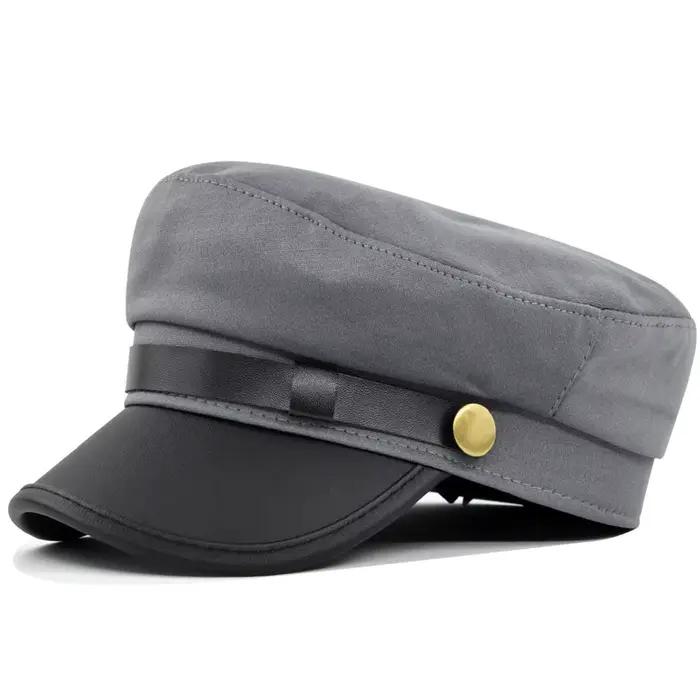 Élégant pour unisexe automne bouton en métal hiver Streetwear bérets casquette de pêche femmes capit