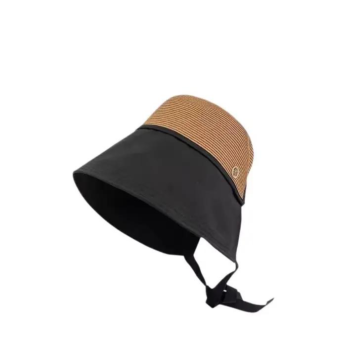 Chapeau de soleil polyvalent à large bord pour femme, chapeau de pêcheur, chapeau de voyage en paill
