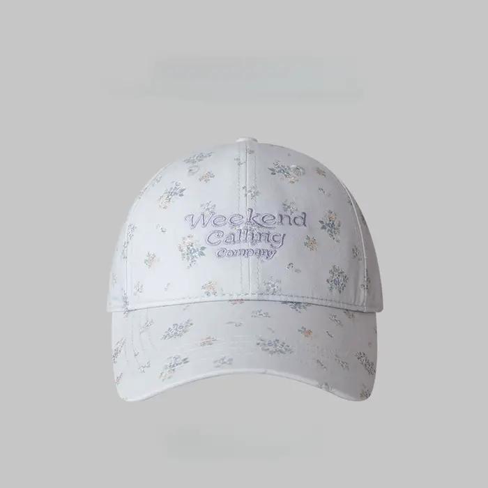 Casquette de baseball à imprimé floral pour femme, rose, style vintage, broderie florale, casquette 