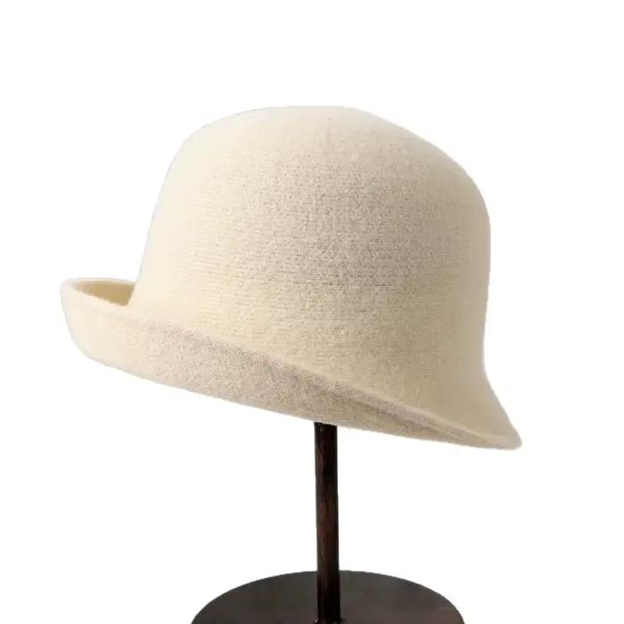 Nouveau chapeau seau de maman à bord roulé de Style britannique pour femmes chapeau seau chapeau pol