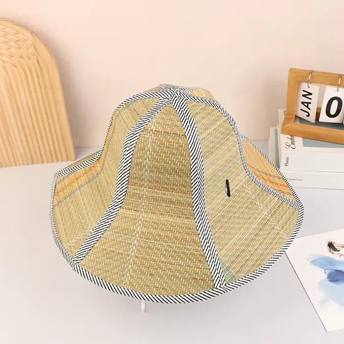 Chapeaux chinois en rotin de bambou, chapeau de paille tissé à la main rétro, accessoires de danse d