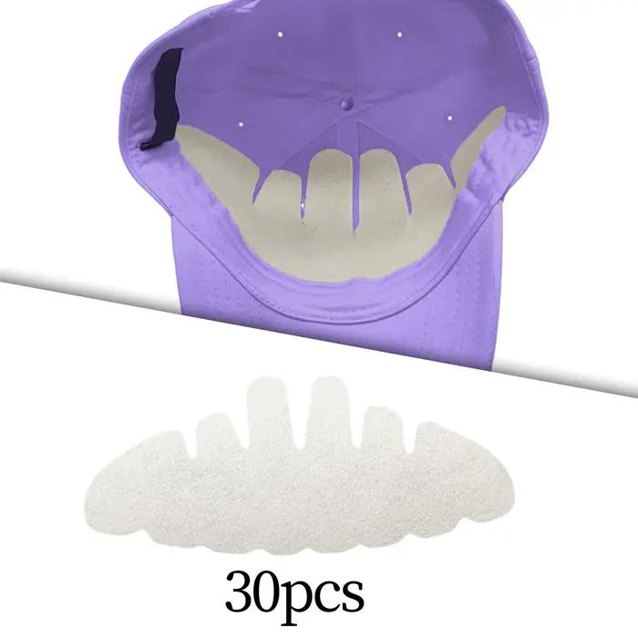 Doublures de capuchon absorbant la sueur, 30 pièces, coussinets réducteurs de taille de chapeau anti