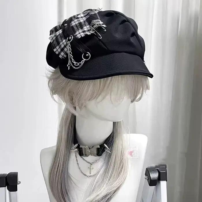 Chapeau pour femme style Y2K cool et tendance, sub-culture punk, millennial, Spice Cross, neutre, à 