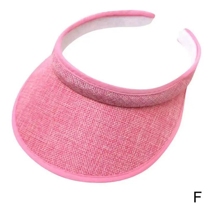 Chapeau de soleil unisexe en coton et lin, chapeau haut vide pour printemps et été pour hommes/femme
