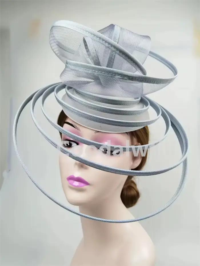 Chapeau fascinateur vert pour mariage Derby femmes maille casque mariée charmant chapellerie de mari