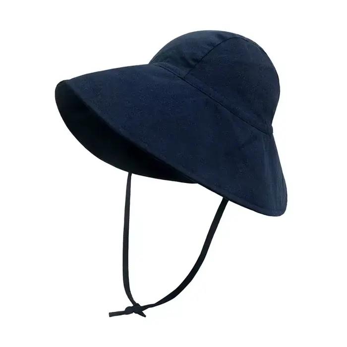 Bébé SunHat été garçons filles seau chapeau enfants coton UV voyage chapeaux enfant grand bord en pl