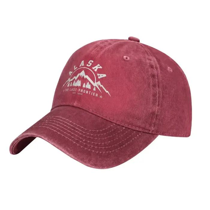 Alaska Est 1959 Mountains Baseball Cap for Women, Dad Hat, Golf Cowboy Hat, Trucker Hat, Fishing Hat