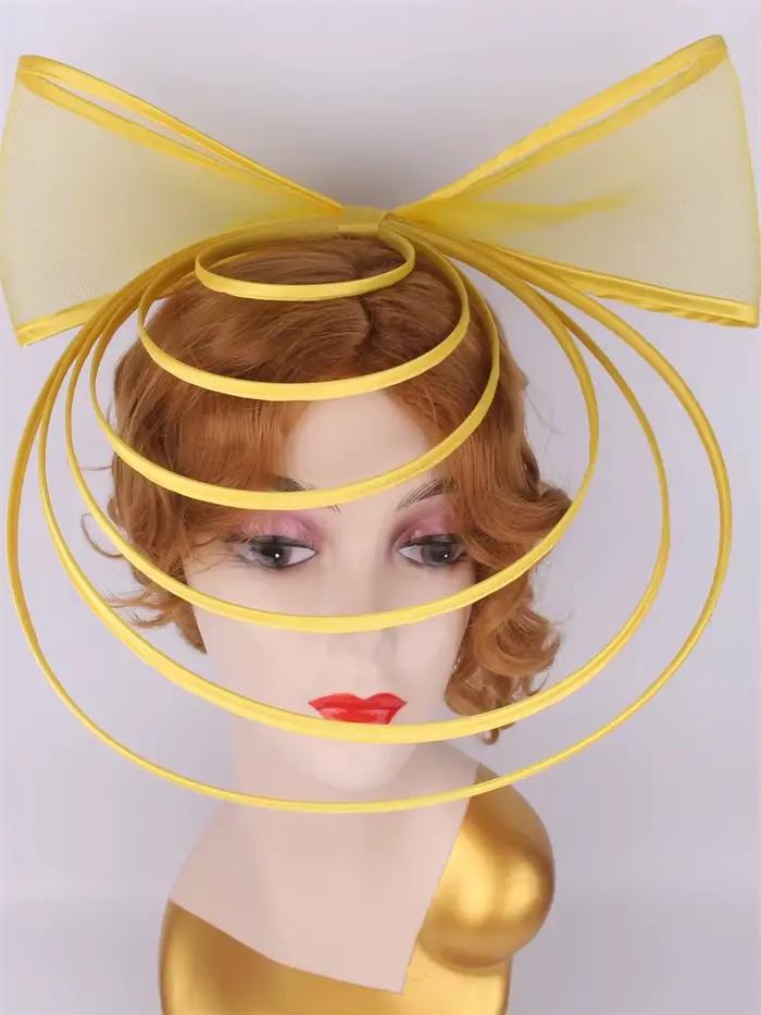 Chapeau fascinateur pour femmes élégant mariage église casque dames Chic arc fascinateurs chapeaux d