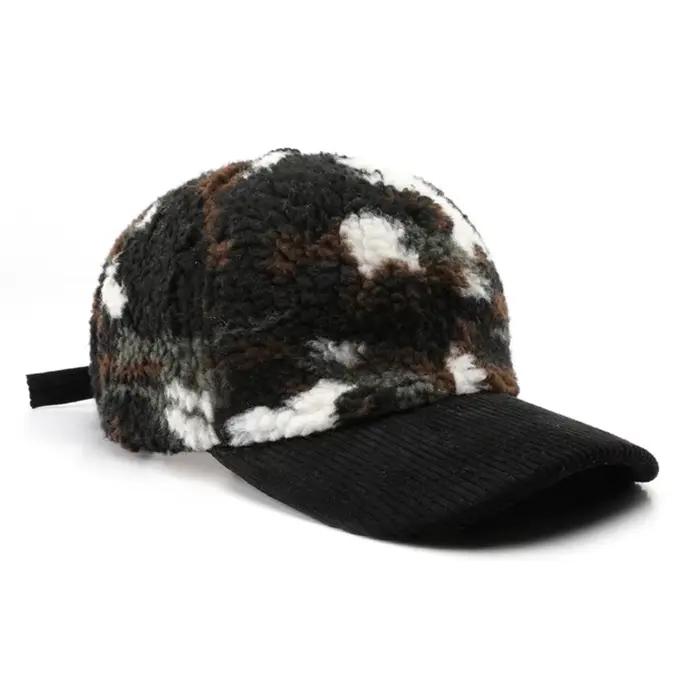 Casquette en velours côtelé camouflage de marque FS pour hommes, casquettes de baseball vertes, chap