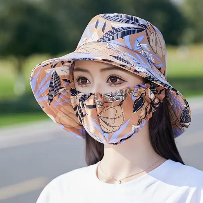 Chapeau de travail agricole à large bord anti-UV avec masque de protection du cou et protection sola