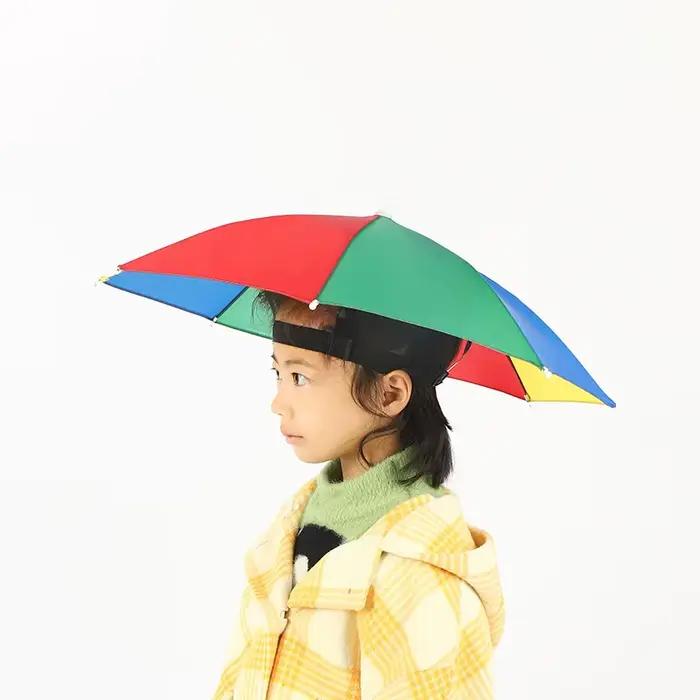 Chapeau parapluie de pluie pliable, pare-soleil imperméable, couvre-chef de pêche, Double couche, Pr