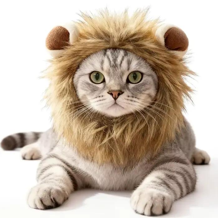 Chapeau de chat drôle fait à la main, élastique raffiné pour animaux de compagnie, couvre-chef de Co