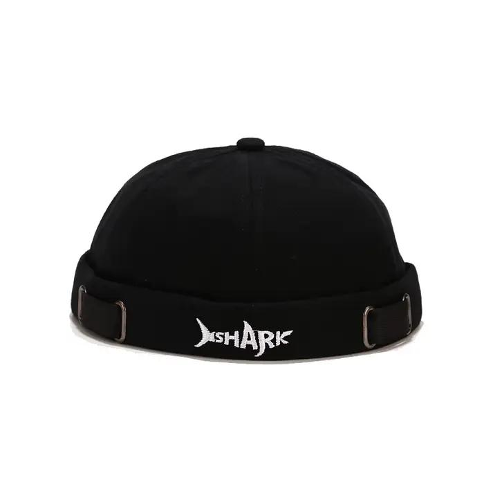 Bocca broderie Docker casquette sans visière requin lettre casquettes sans bords bonnets dôme réglab