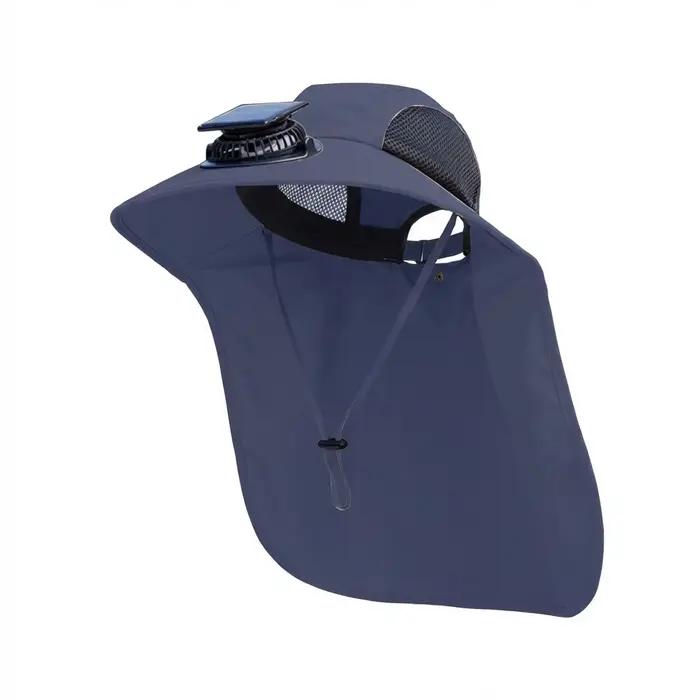 Chapeau solaire avec ventilateur et protection UV, rechargeable par USB, respirant, pour homme, idéa