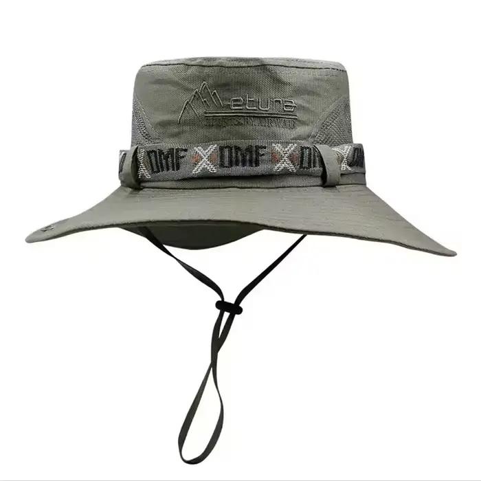 Chapeau seau d'été pour hommes, Protection UV en plein air, à large bord, Panama, Safari, chasse, ra