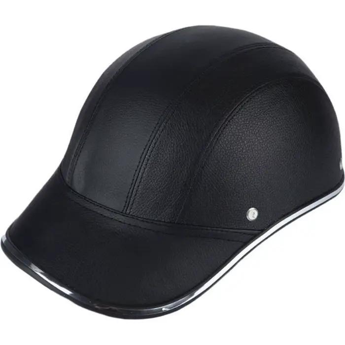 Casquette de Baseball classique Style casque de vélo sangle réglable sécurité moto demi-casque dur d