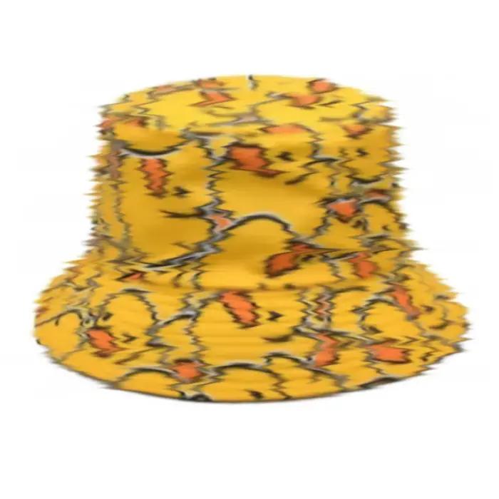 Chapeau de pêcheur double face motif canard jaune, design tendance, style polyvalent, chapeau décont