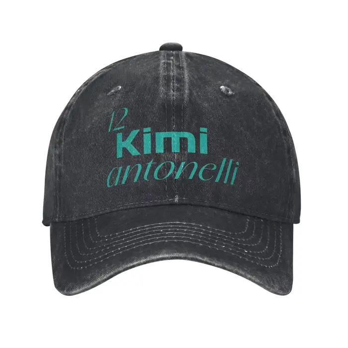 Casquettes de baseball Kimi Antonelli pour hommes et femmes, casquettes en denim délavé, casquette r