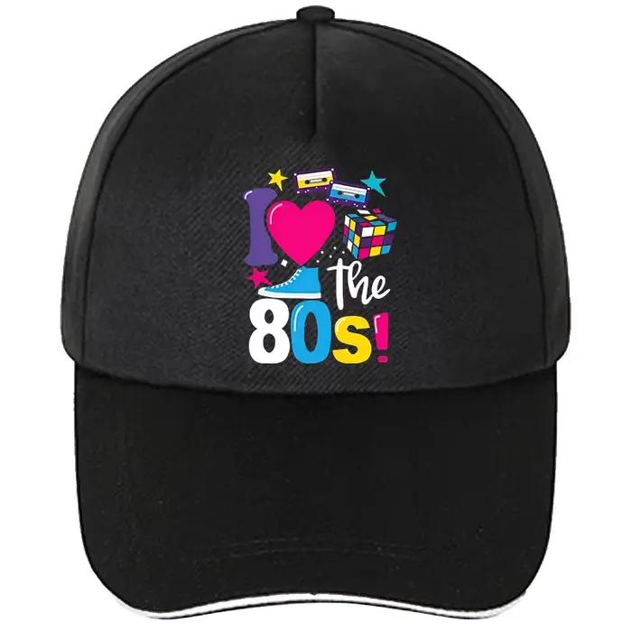 Casquette de Baseball rétro 80 Cartoon S pour femmes, 80 nostalgiques, années 1980, chapeaux courts 