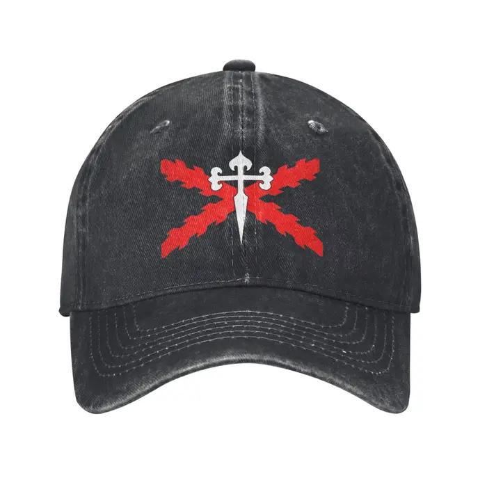 Casquette de Baseball Empire espagnol Cross of Santiago pour hommes et femmes, couvre-chef délavé en