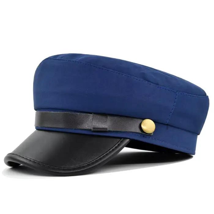 Élégant chaud bouton en métal automne Streetwear bérets hiver femmes capitaine casquettes casquette 