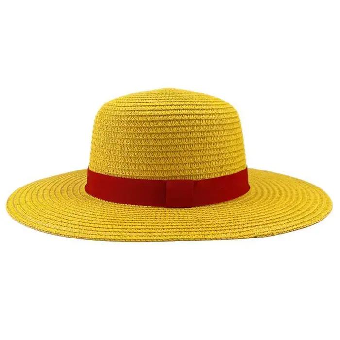 Chapeau Anime One Piece en paille, style Luffy, pour extérieur, cosplay parent-enfant, protection so