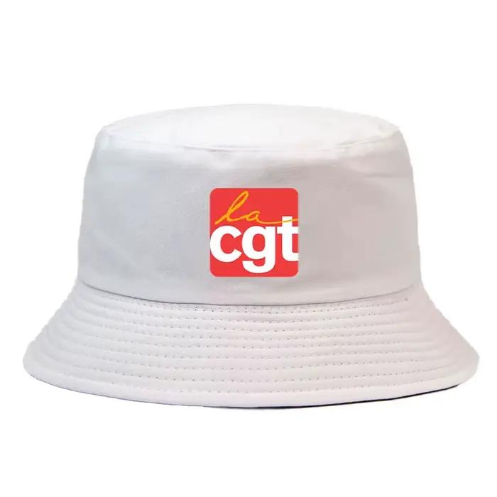 France CGT-Chapeau de Soleil Réversible pour Homme et Femme, en Coton, UPF50 +, E27, Correctrice Gén